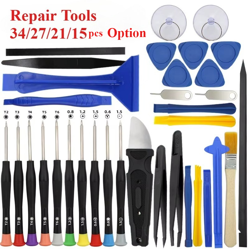 Electronics Repair Center - 34/15 in 1 Präzisions-Reparatur-Schraubendreher-Set für Mobiltelefone,