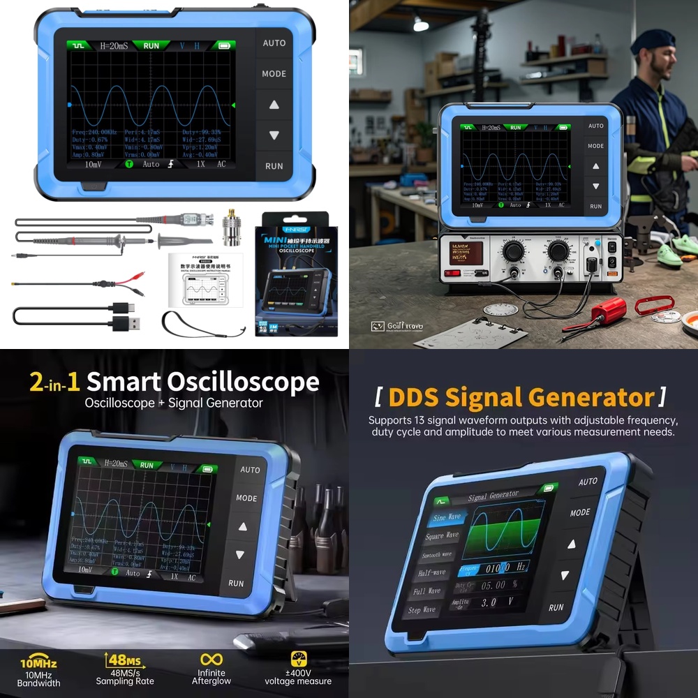 Electronics Repairing - Für DSO510 Mini Tragbares 2-in-1 Handheld-Digital-Oszilloskop
