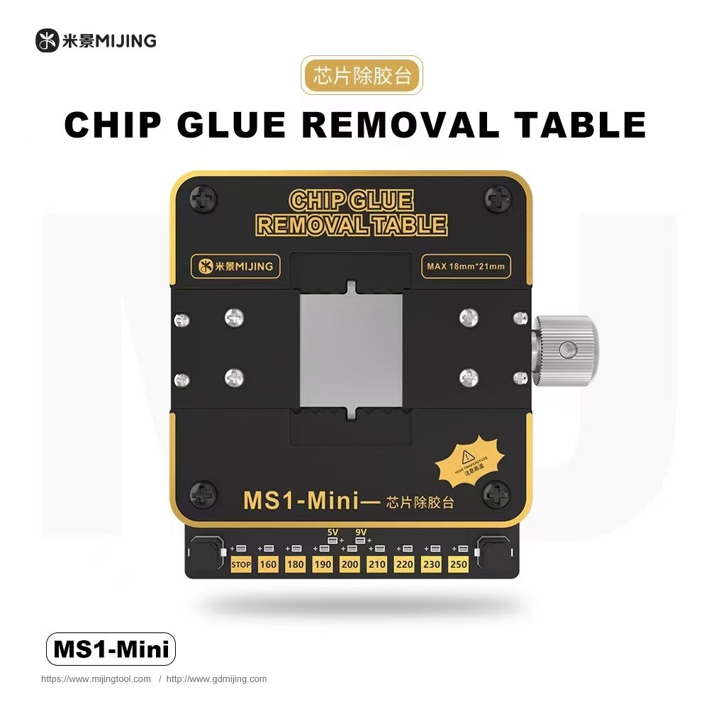 Electronics Repair Manual - MIJING Chip-Kleberentferner-Tisch/Stütztemperatur 160C-250C/Reparaturplattenform für mobile Chips