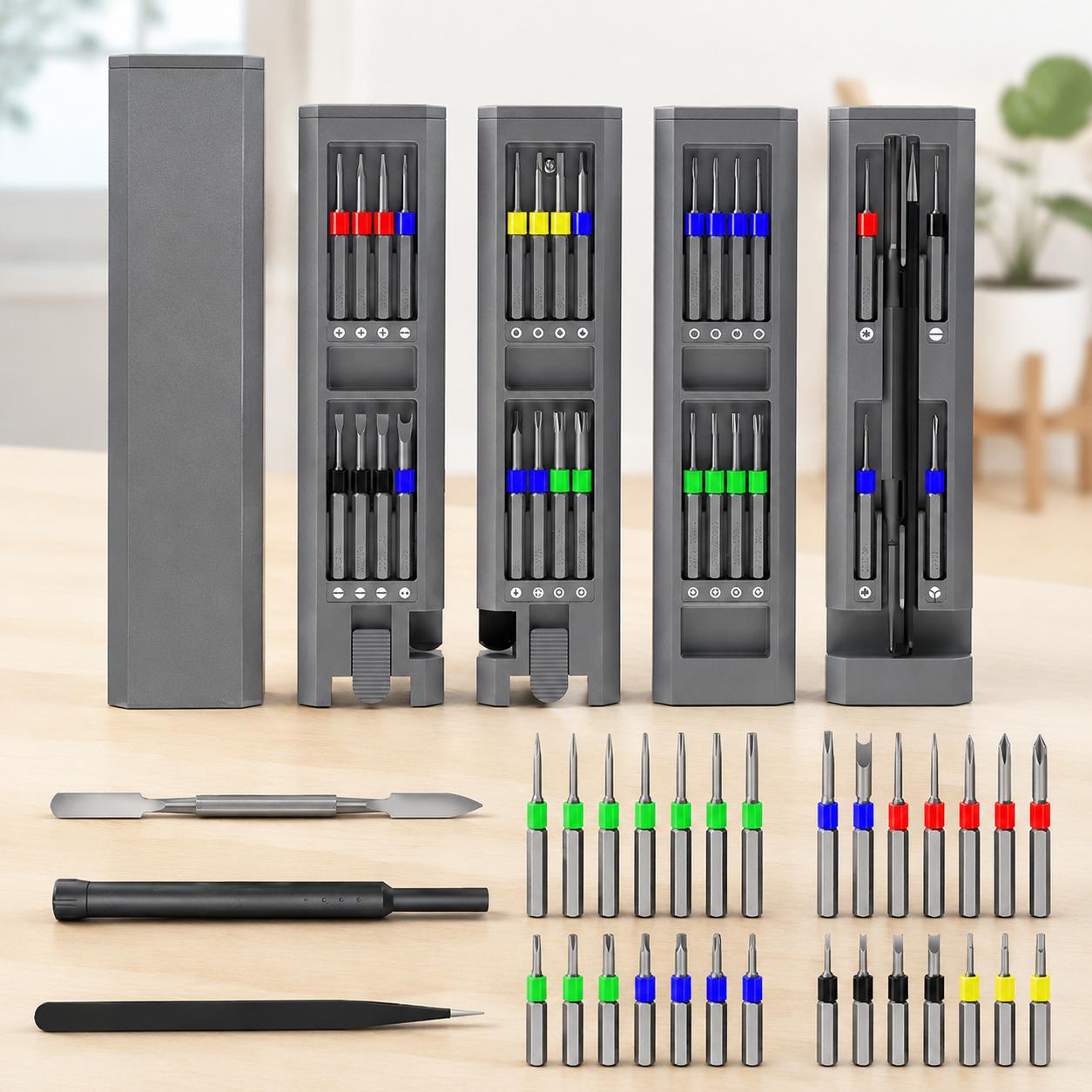 Electronics Repair Center - Professionelles Präzisions-Schraubendreher-Set 71-in-1 mit Magnetbits für