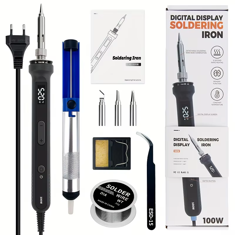 100W Digitaler Lötkolben-Kit,  – Electronics Repair Manual Bewertung und Preis